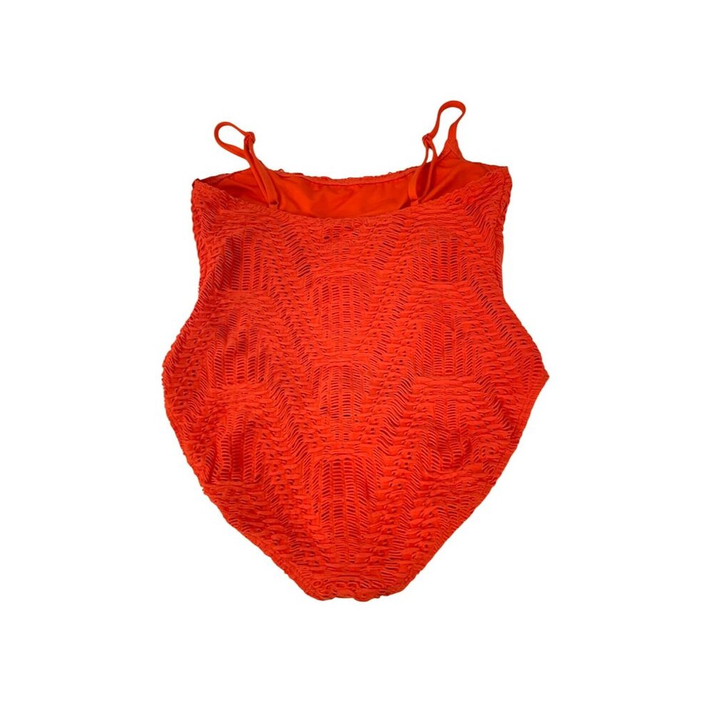 Carmen Marc Valvo $122 Cut Out Knit One Piece Swimsuit Sz 14 NWT - Picture 4 of 5